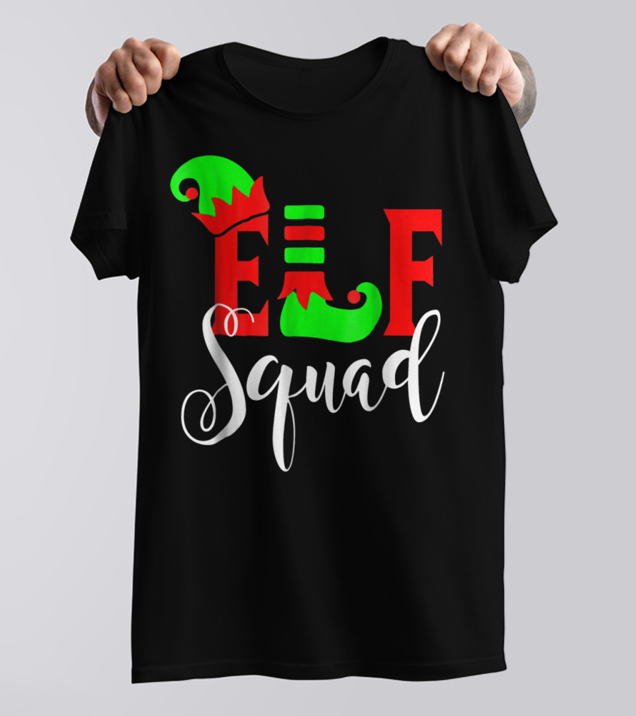 Elf Squad Festive Holiday Family T-Shirt