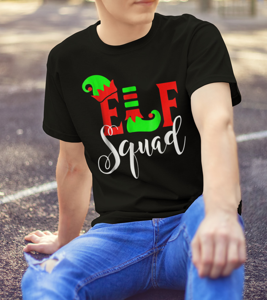 Elf Squad Festive Holiday Family T-Shirt
