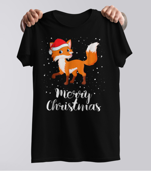 Merry Christmas Fox Funny Family Group Matching T-Shirt