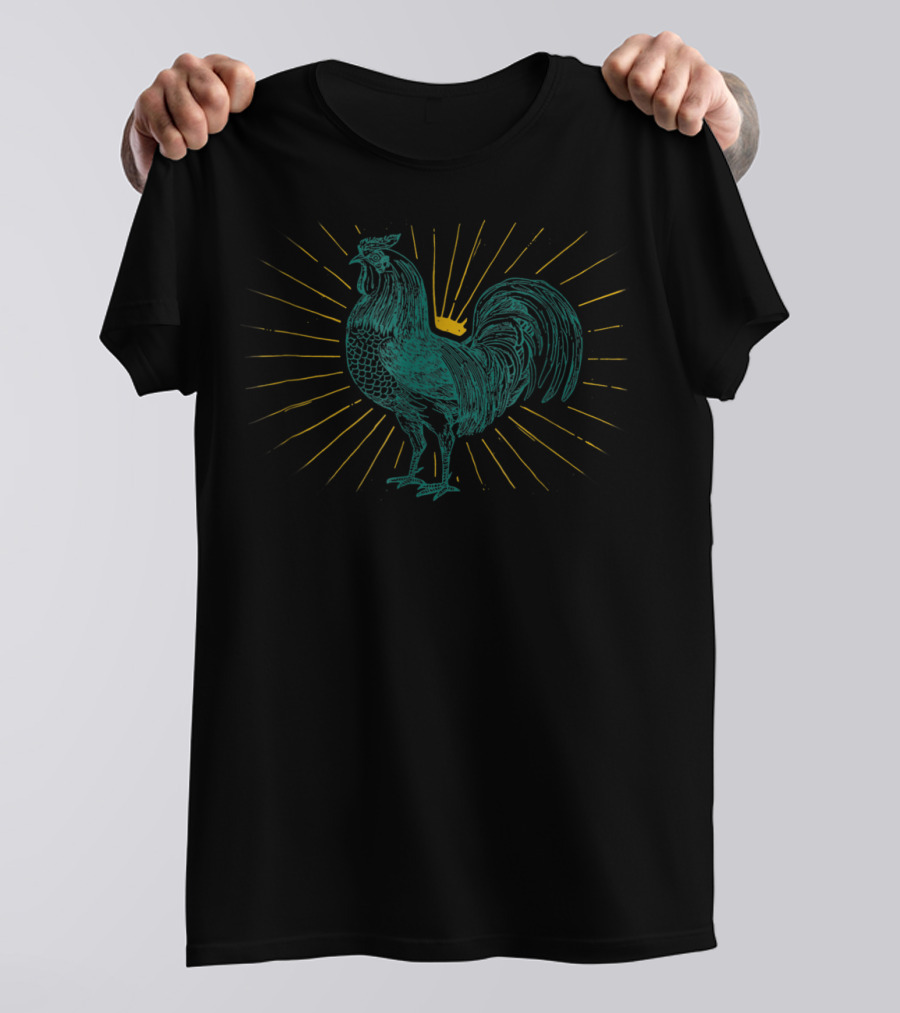 Funny Chicken Lover Farm Poultry Farmer Radiant Rooster T-Shirt