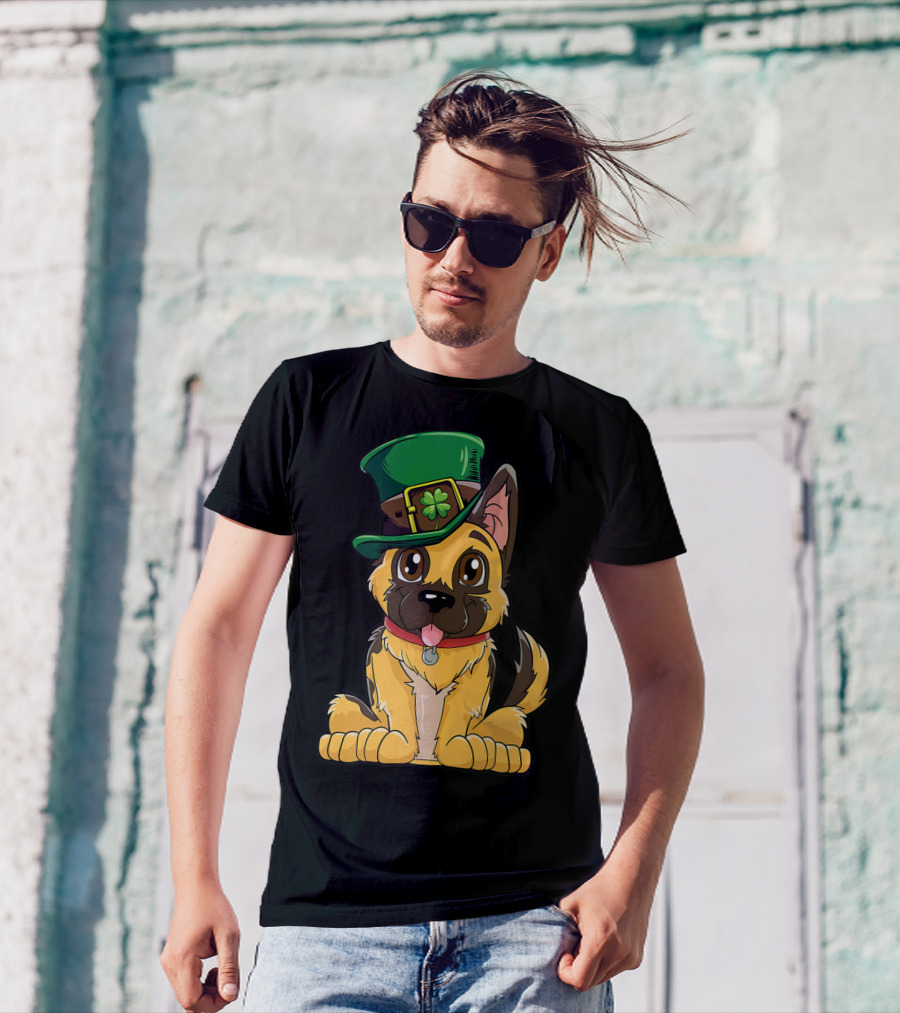 German Shepherd Dog Leprechaun St Patricks Day T-Shirt