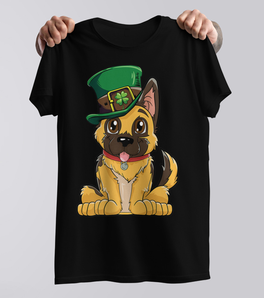 German Shepherd Dog Leprechaun St Patricks Day T-Shirt