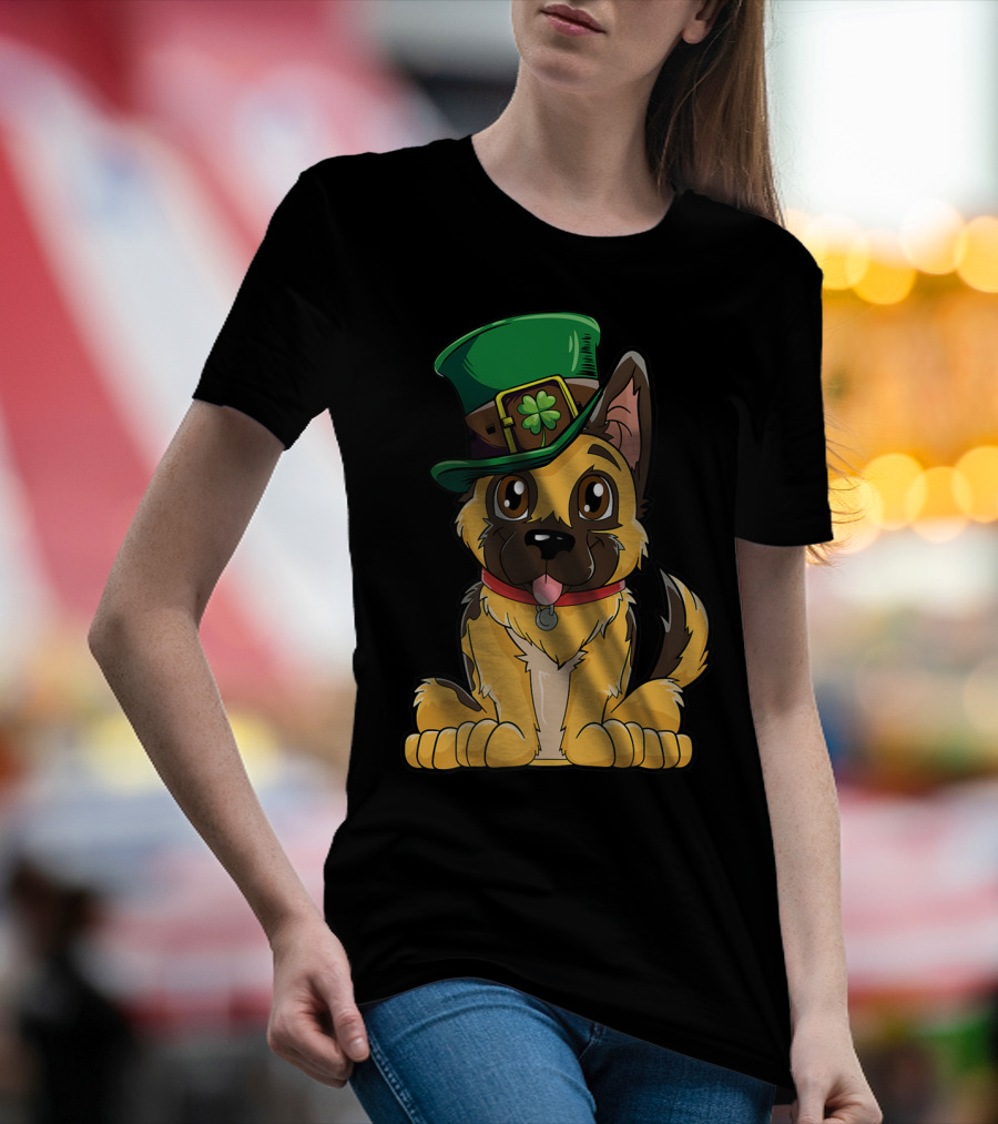 German Shepherd Dog Leprechaun St Patricks Day T-Shirt