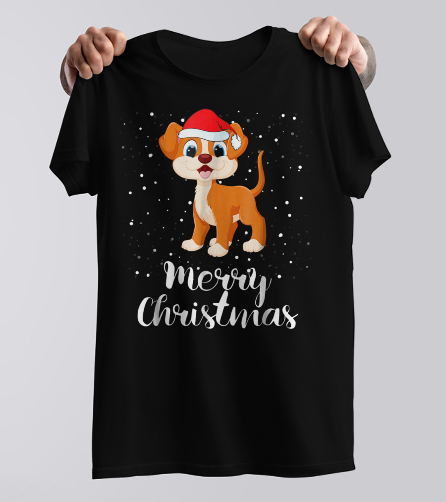 Merry Christmas Dog Funny Christmas Matching Family Group T-Shirt
