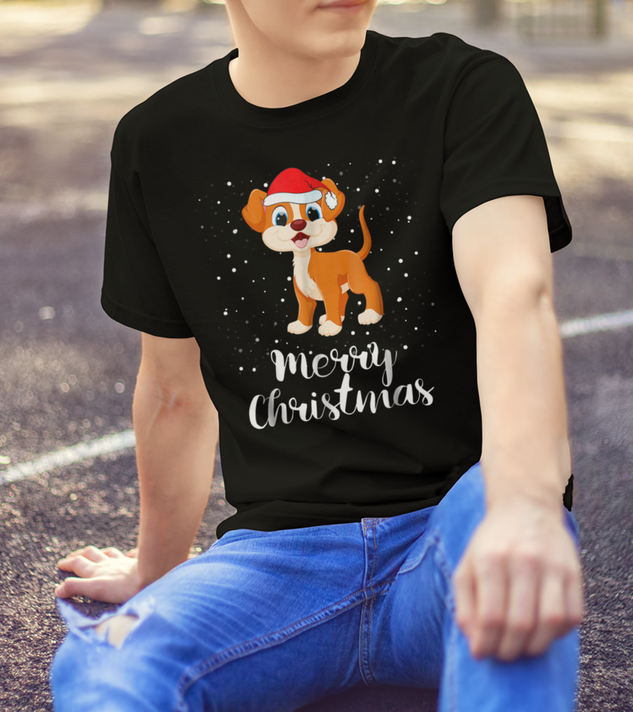 Merry Christmas Dog Funny Christmas Matching Family Group T-Shirt