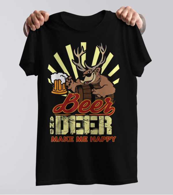 Beer And Deer Make Me Happy T-Shirt