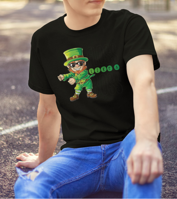 Floss Like A Boss Leprechaun In Sunglasses T-Shirt