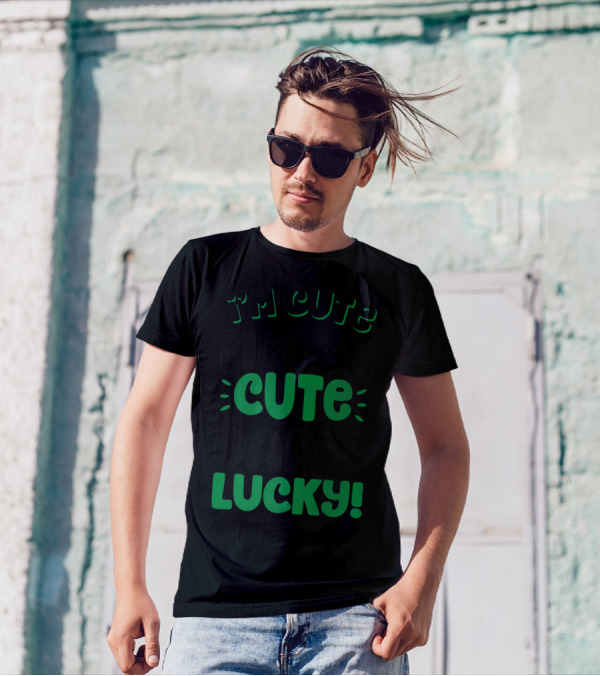 I'm Cute Mom's Cute Dad's Lucky With Shamrock T-Shirt