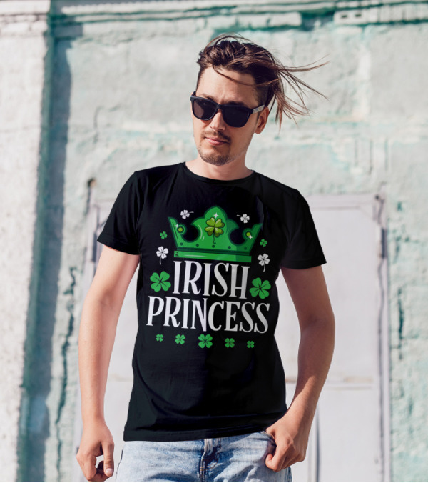 Irish Princess St Patricks Day Shamrock Crown T-Shirt