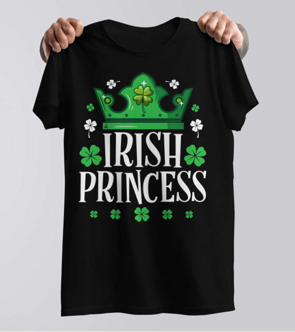 Irish Princess St Patricks Day Shamrock Crown T-Shirt