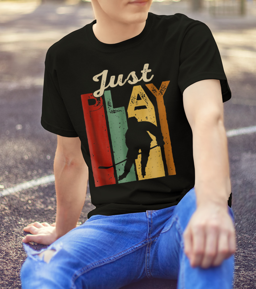 Just Play Hockey Retro T-Shirt