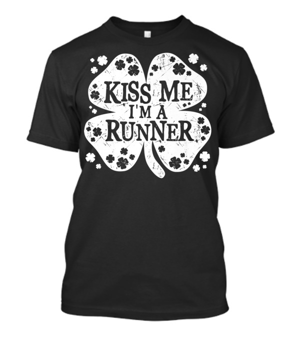 Kiss Me I'm A Runner St Patrick's Day Clover ZK T-Shirt