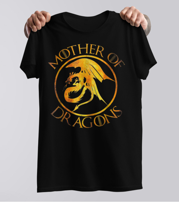 Mother Of Dragons Yellow Dragon Emblem T-Shirt