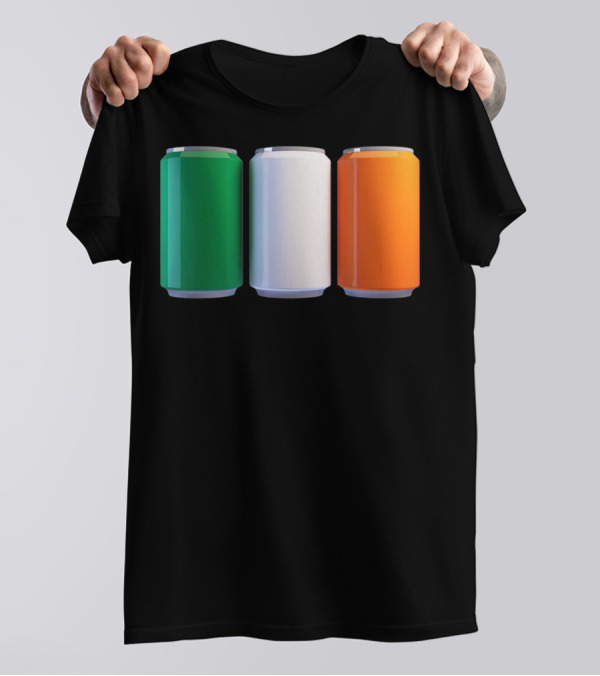 Irish Flag Beer Cans St Patrick's Day Ireland T-Shirt