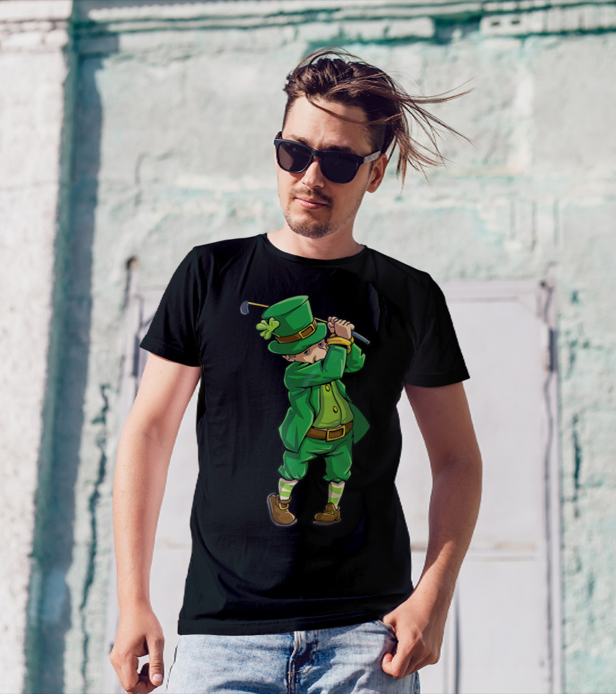 Leprechaun Golf St Patricks Day Boys JD Irish Golfer T-Shirt