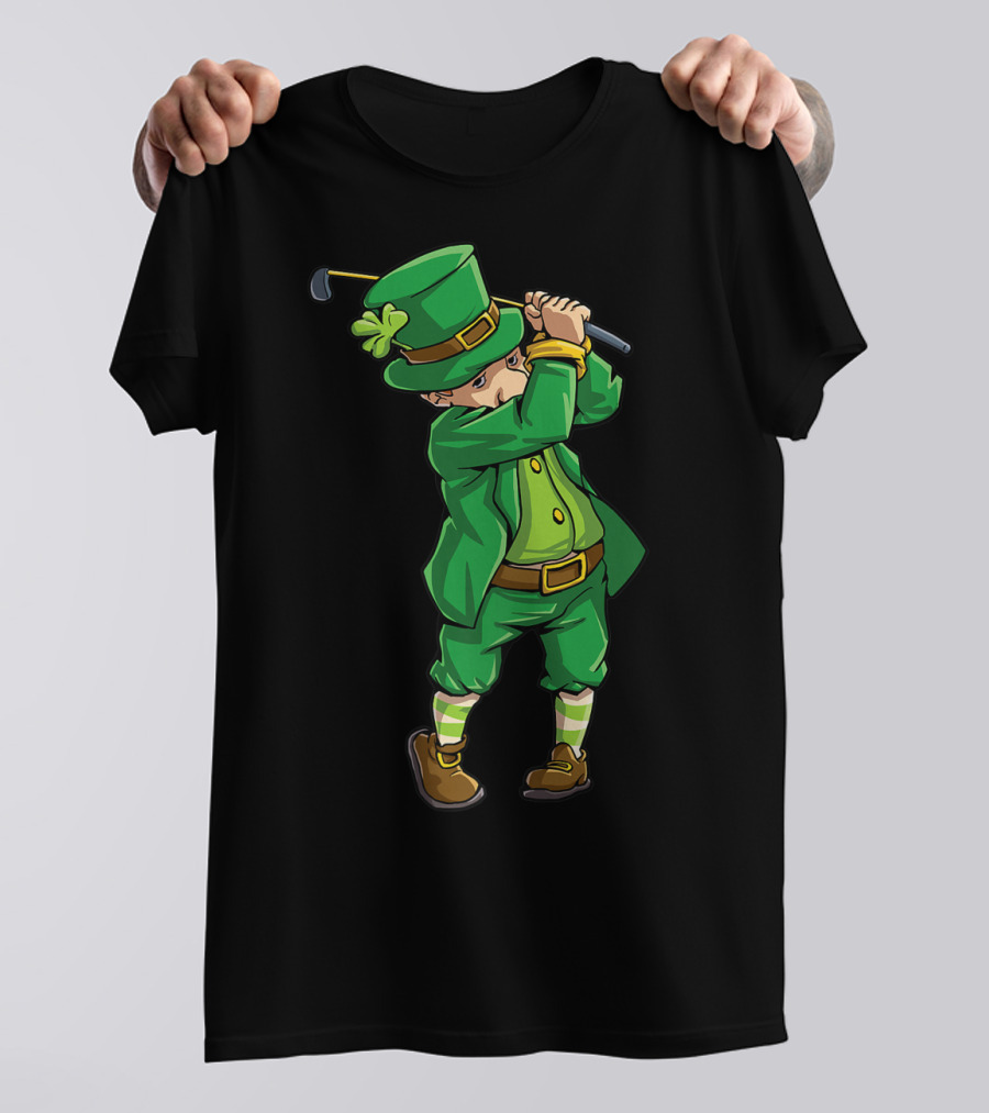 Leprechaun Golf St Patricks Day Boys JD Irish Golfer T-Shirt