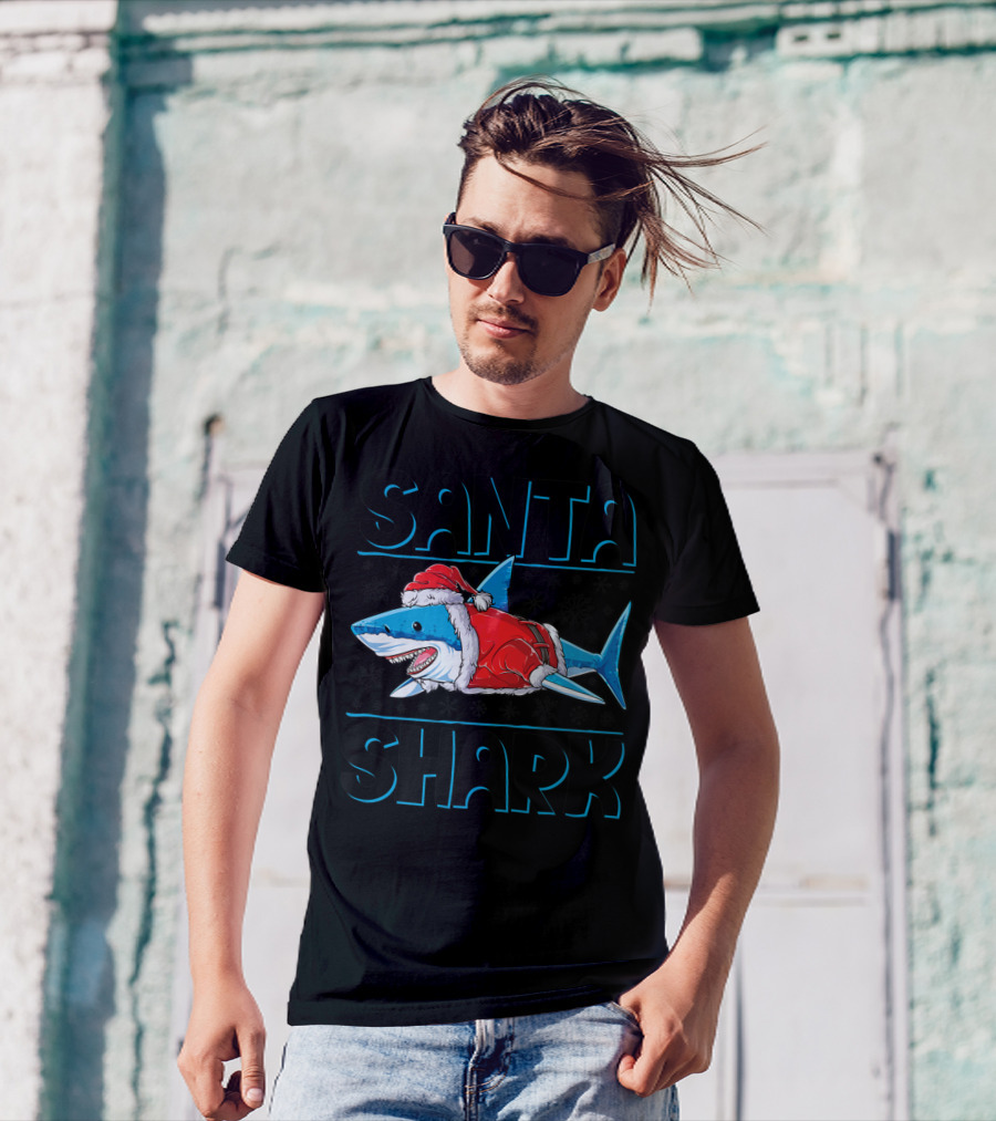 Santa Shark Christmas Family Matching Sharkmas WV T-Shirt