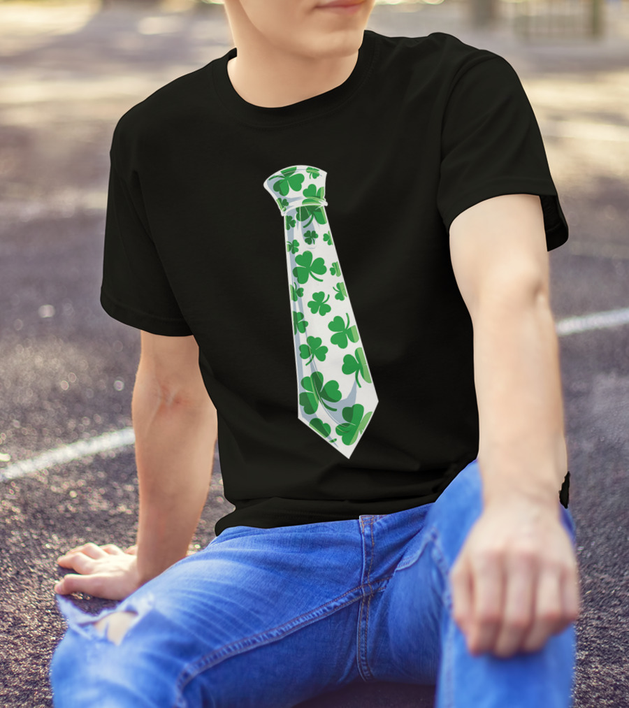 Shamrock Clover Tie St. Patrick's Day T-Shirt