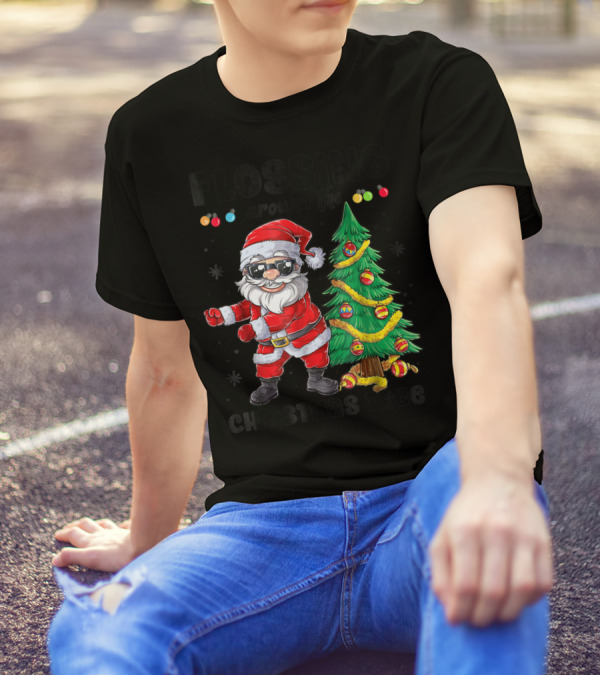 Flossing Around The Christmas Tree Santa Floss T-Shirt