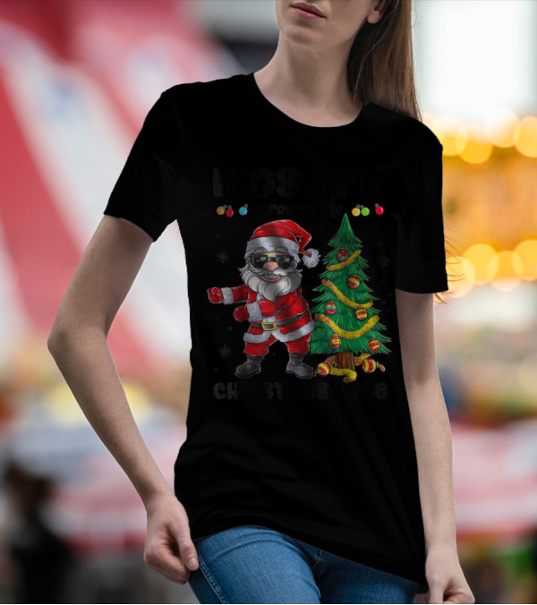 Flossing Around The Christmas Tree Santa Floss T-Shirt