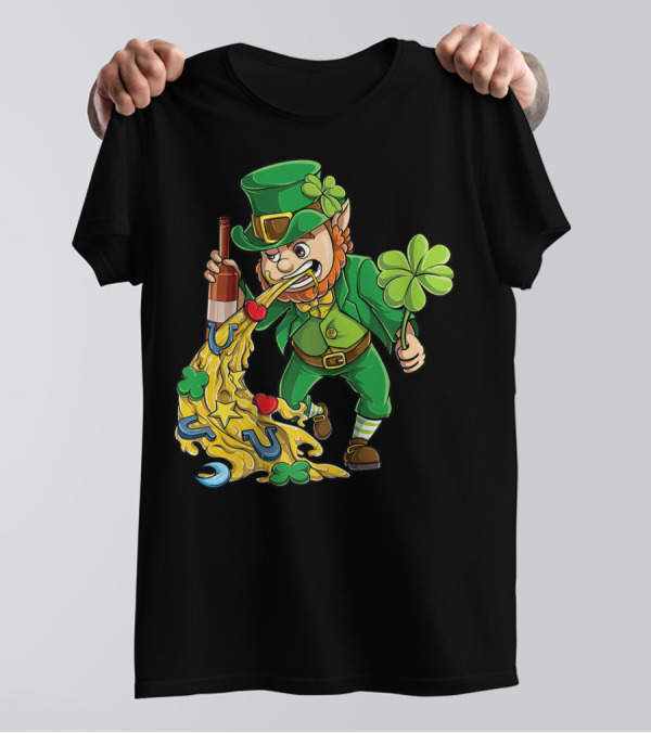 Leprechaun Tossing Lucky Charms St Patrick's Day T-Shirt