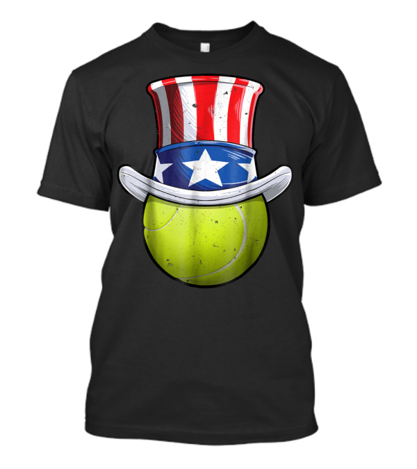 Tennis Ball In Uncle Sam Hat 4th Of July Patriotic T-Shirt