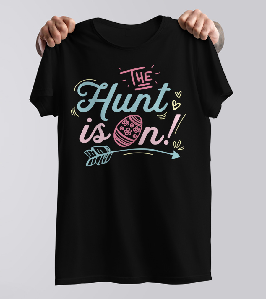 The Hunt Is On Easter Egg Arrow Hearts T-Shirt