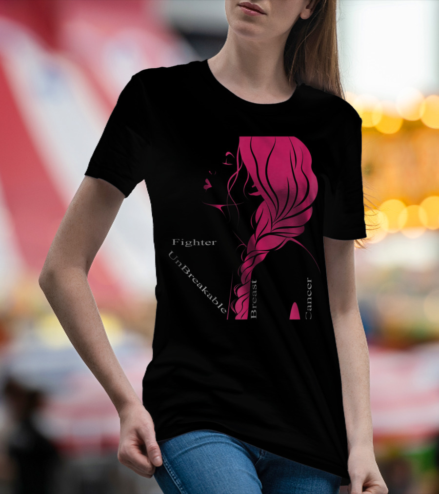 Breast Cancer Fighter Unbreakable Warrior T-Shirt