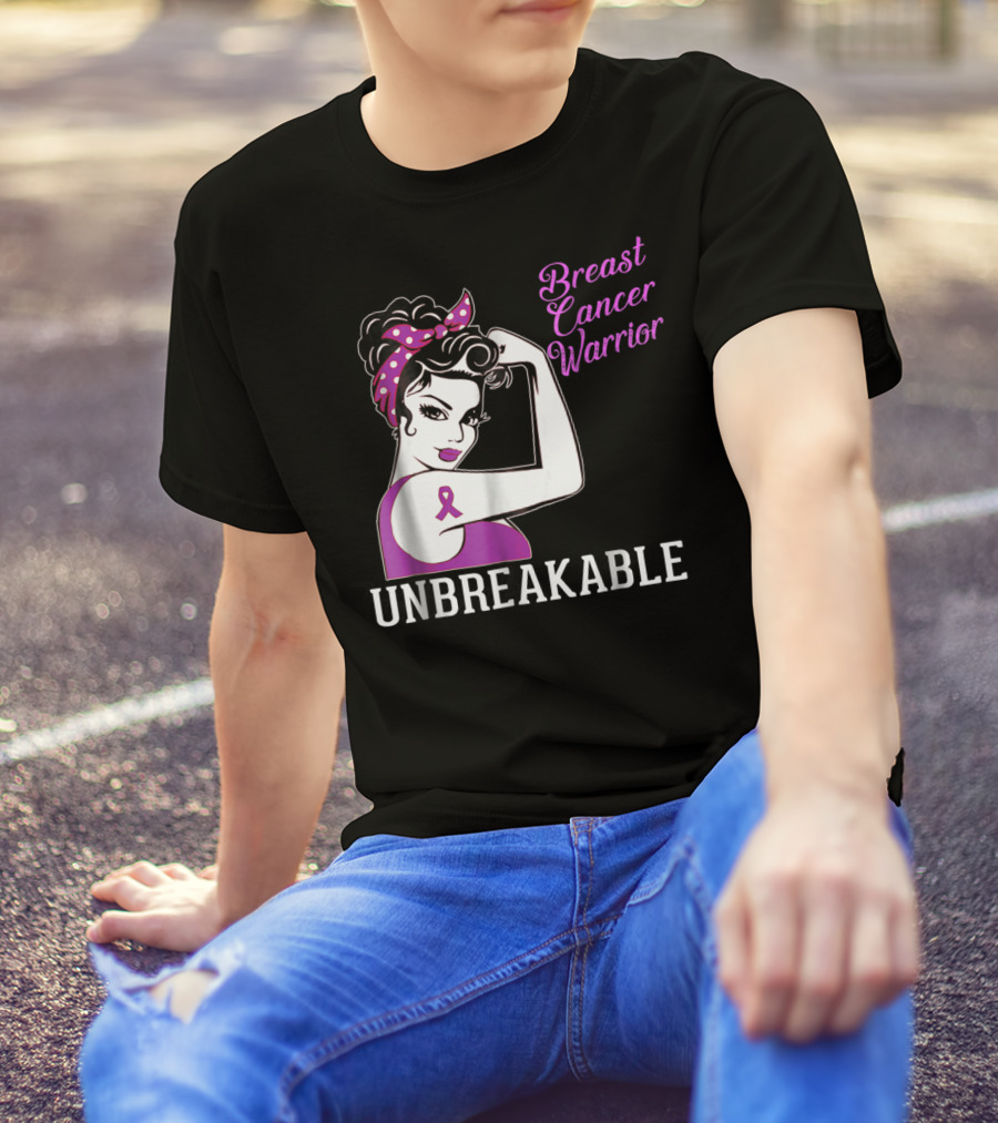 Breast Cancer Warrior Unbreakable T-Shirt