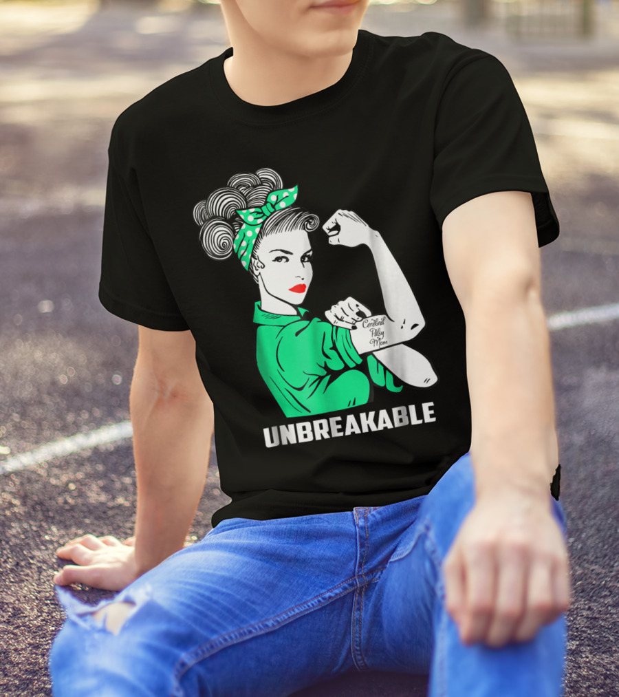 Cerebral Palsy Mom Unbreakable Awareness Rosie The Riveter T-Shirt