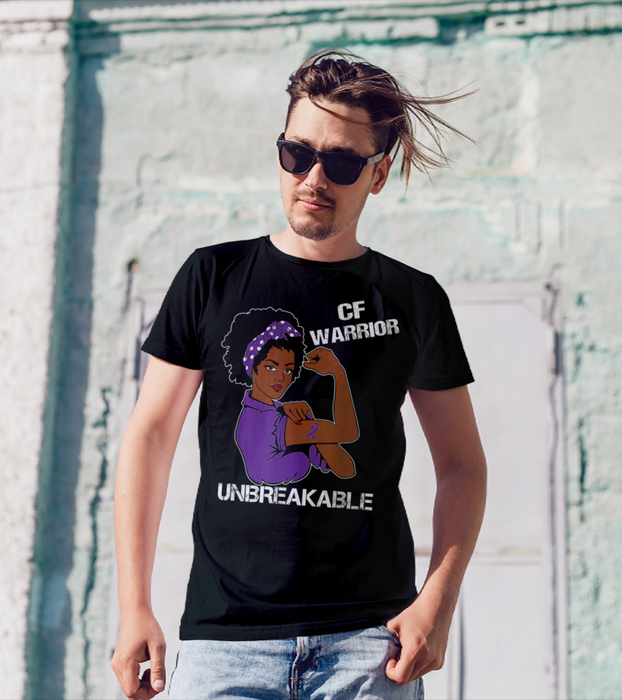 CF Warrior Unbreakable Strong Woman Purple T-Shirt