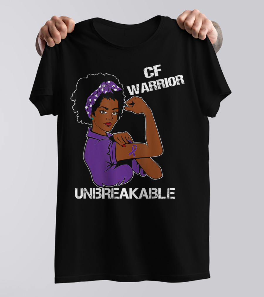 CF Warrior Unbreakable Strong Woman Purple T-Shirt