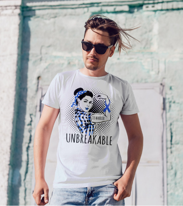 Cfs Warrior Unbreakable Blue Ribbon Strength T-Shirt