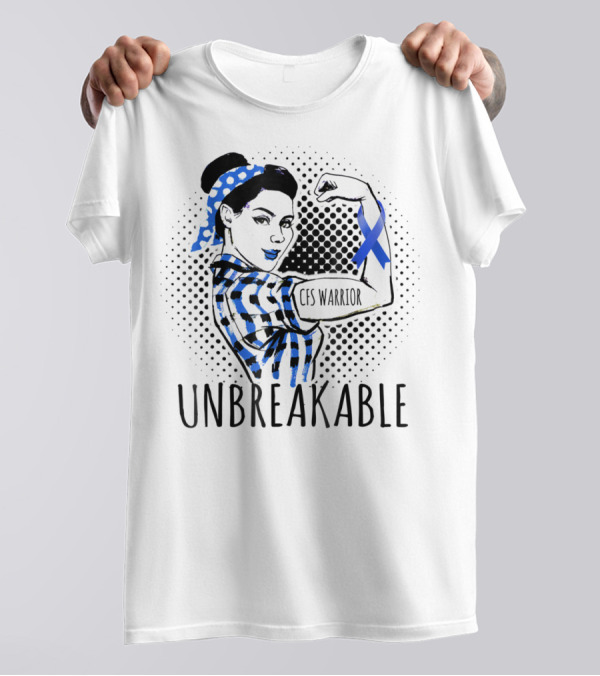 Cfs Warrior Unbreakable Blue Ribbon Strength T-Shirt