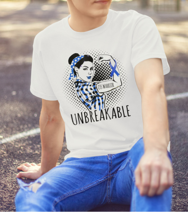 Cfs Warrior Unbreakable Blue Ribbon Strength T-Shirt