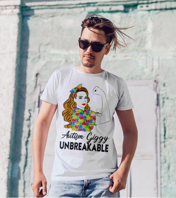 Autism Giggy Unbreakable Puzzle Piece Empowerment T-Shirt