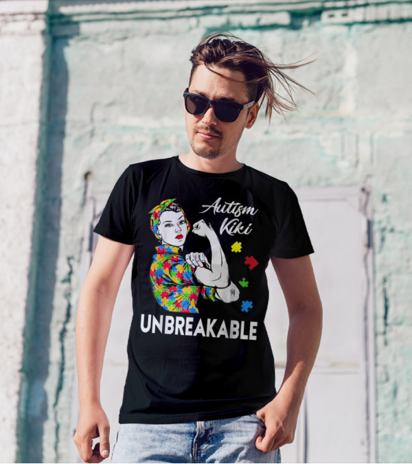 Autism Kiki Unbreakable Puzzle Piece Awareness Iconic T-Shirt