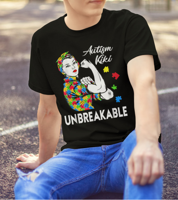 Autism Kiki Unbreakable Puzzle Piece Awareness Iconic T-Shirt