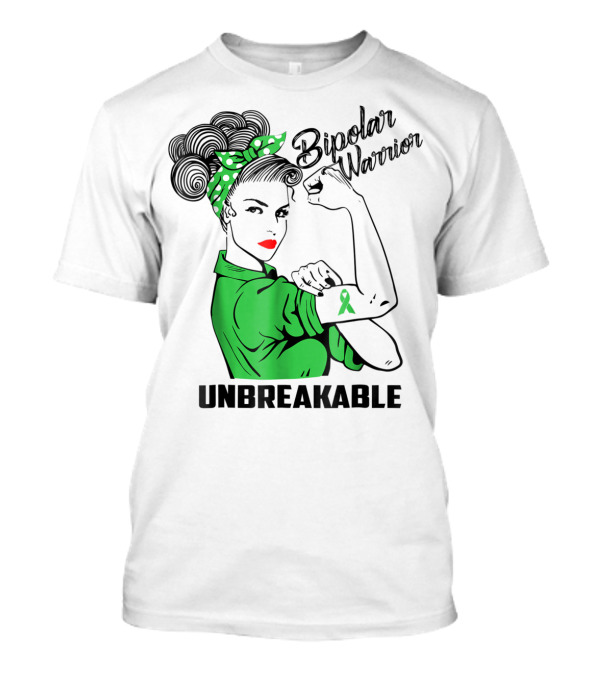 Bipolar Warrior Unbreakable Awareness Ribbon Empowerment T-Shirt