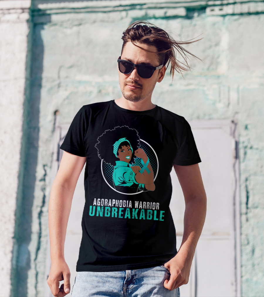 Agoraphobia Warrior Unbreakable Black Girl T-Shirt