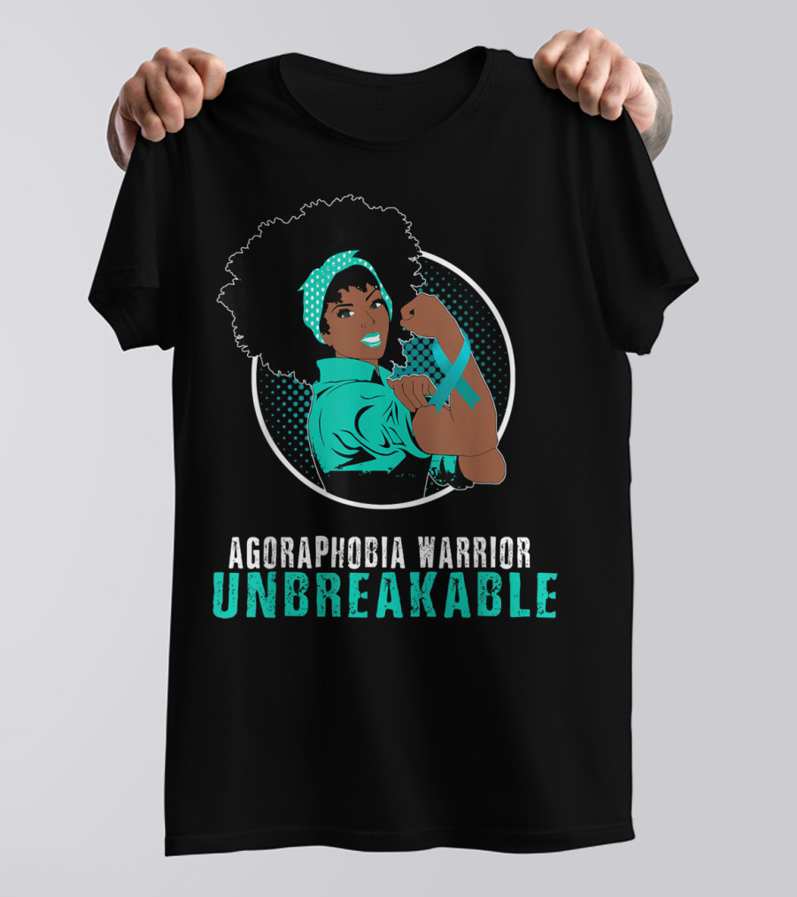 Agoraphobia Warrior Unbreakable Black Girl T-Shirt