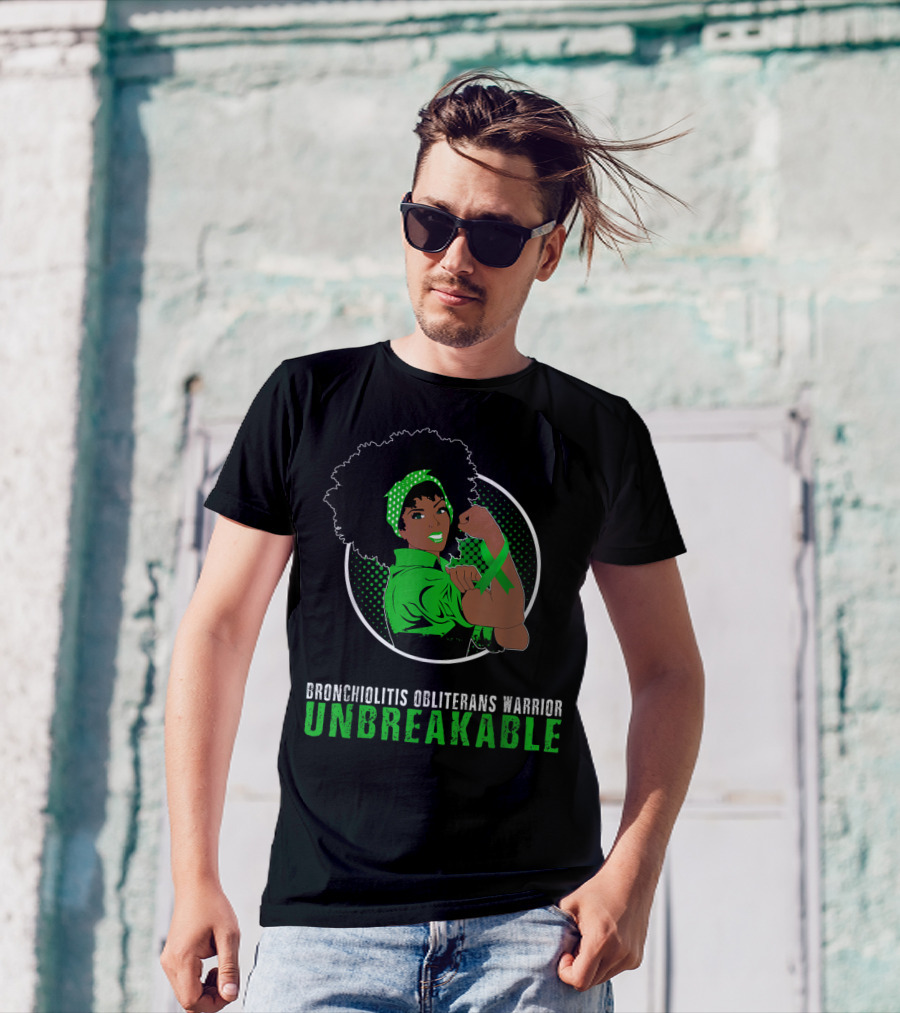 Unbreakable Black Girl Bronchiolitis Obliterans Warrior T-Shirt