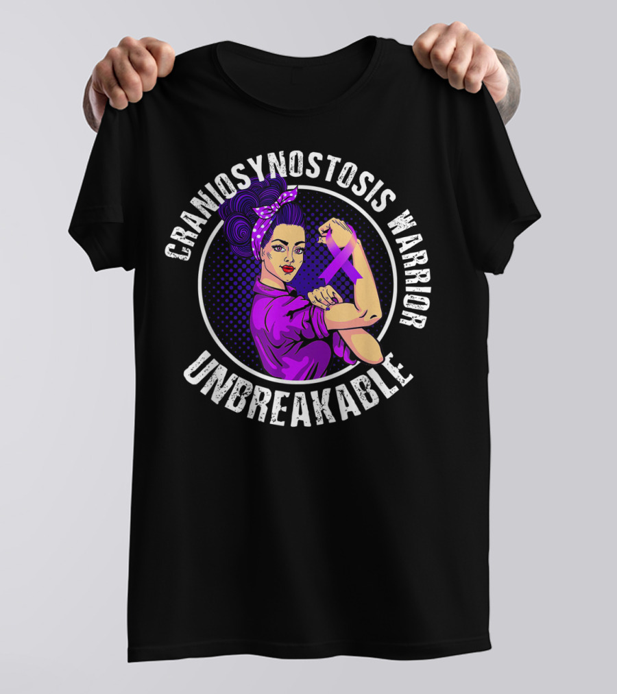 Craniosynostosis Warrior Unbreakable Retro Empowerment T-Shirt