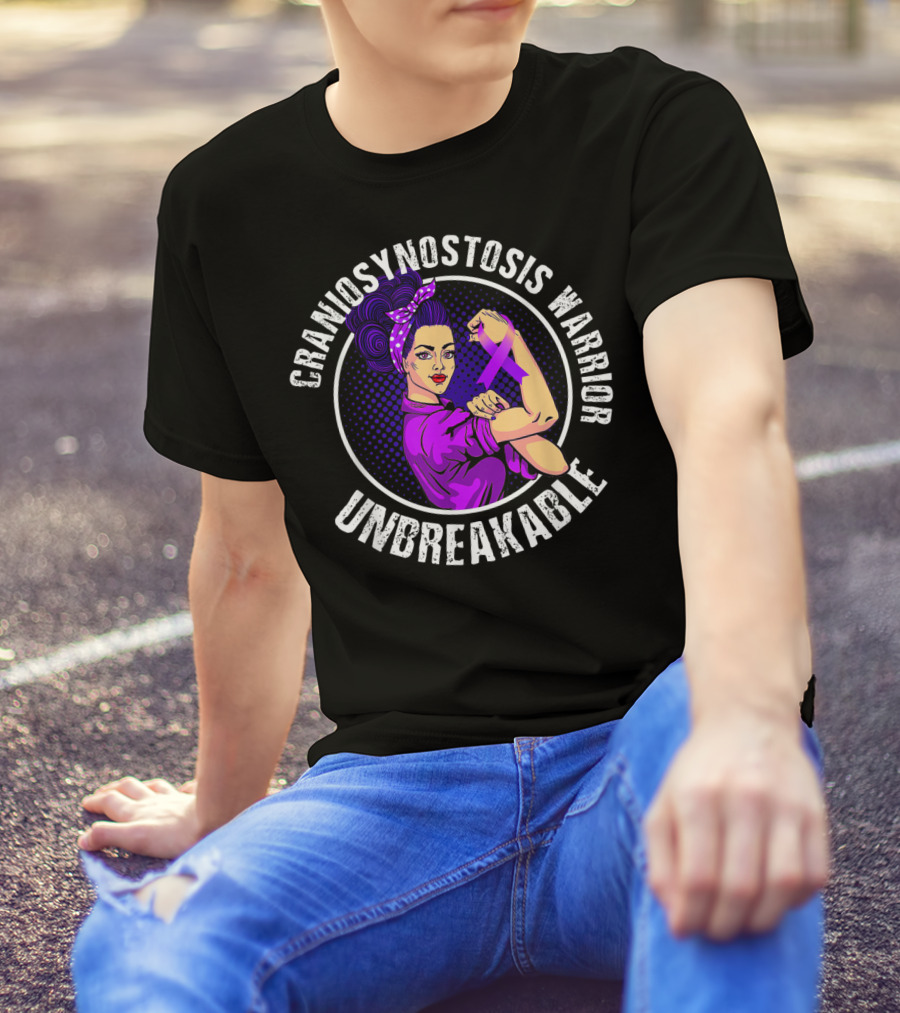Craniosynostosis Warrior Unbreakable Retro Empowerment T-Shirt