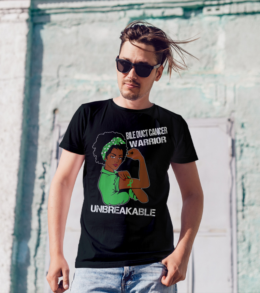 Bile Duct Cancer Warrior Unbreakable Strong Woman With Awareness T-Shirt