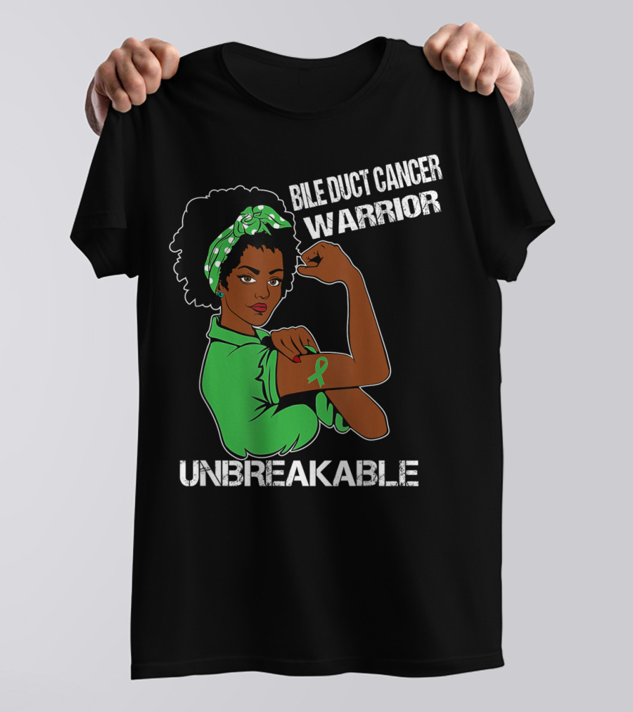 Bile Duct Cancer Warrior Unbreakable Strong Woman With Awareness T-Shirt