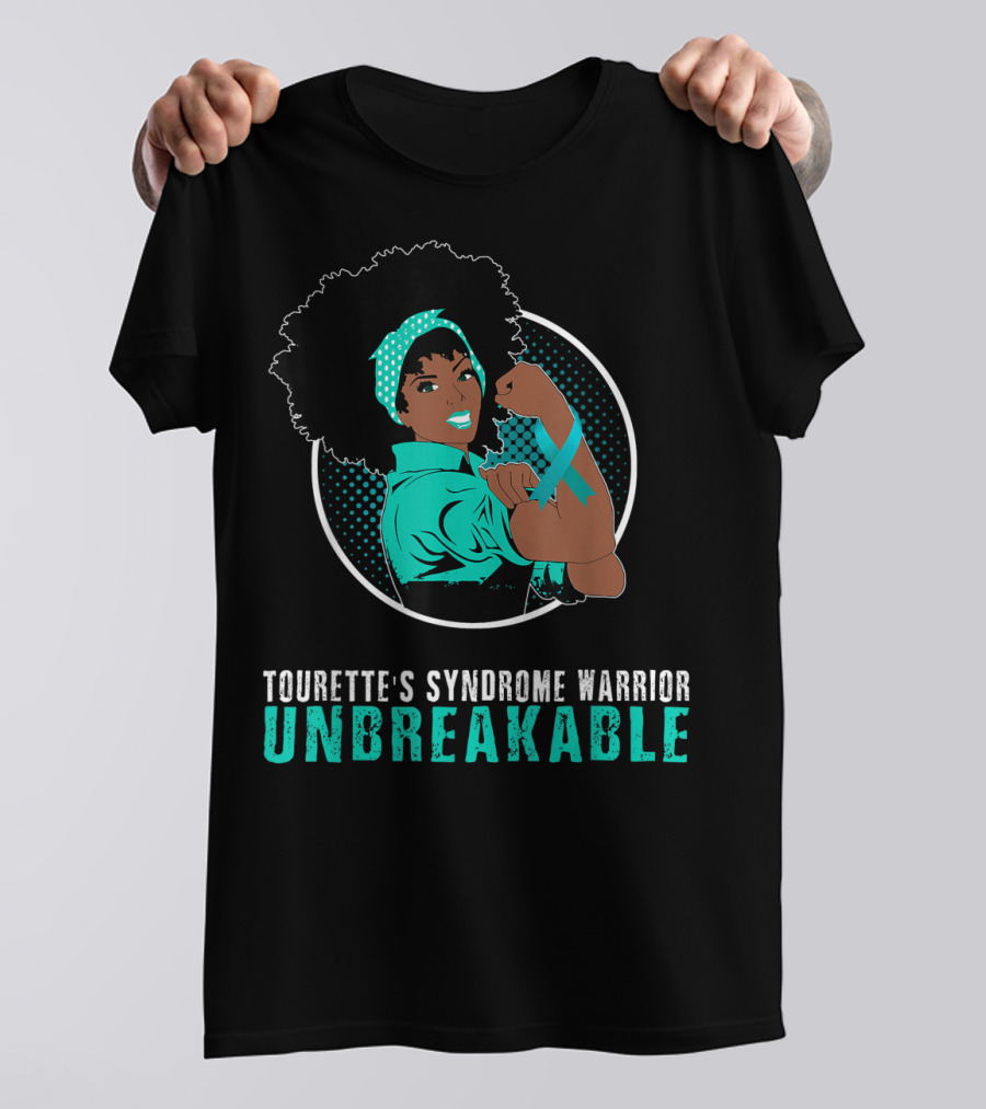 Tourette's Syndrome Warrior Unbreakable Black Girl T-Shirt