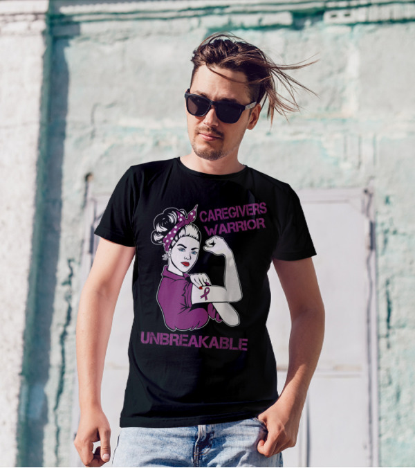 Caregivers Warrior Unbreakable Rosie The Riveter T-Shirt
