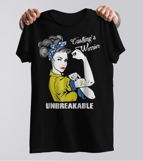 Cushing's Warrior Unbreakable Strong Woman Rosie Riveter T-Shirt