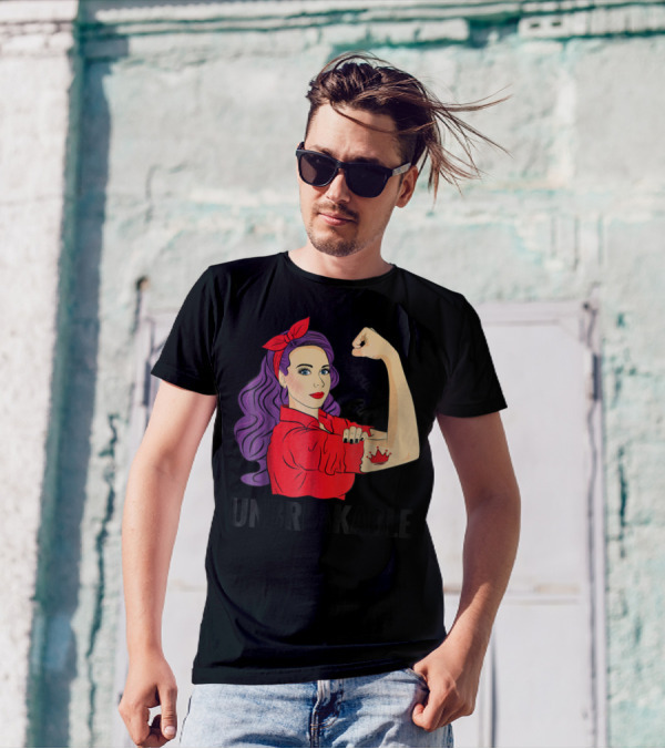 February Girl Unbreakable With Crown Tattoo Retro T-Shirt